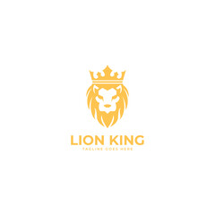 lion king with crown vector template