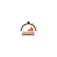 stopwatch delivery express vector template