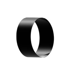 3D black oval geometrical shape