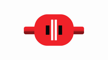 Plug vector icon electric symbol. Simple flat design