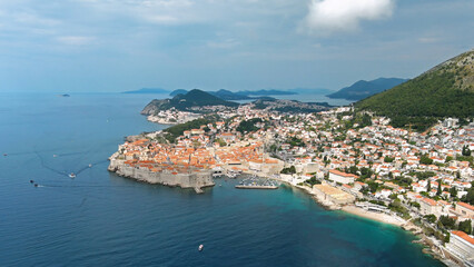 Obraz premium Aerial view of Dubrovnik city in Croatia
