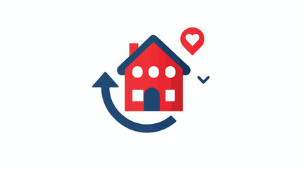 Real Estate Feedback icon in vector. Logotype  flat