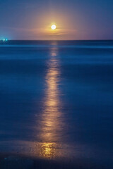 Fototapeta premium Moon over the sea - Europe, Romania, Constanta region, 2023 year