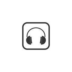  Music headphones icon isolated on transparent background