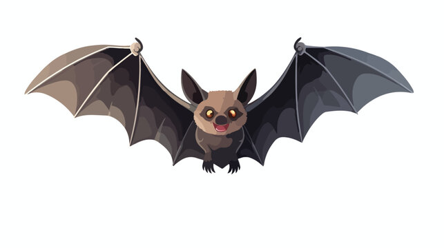 The smallest bat in the world  flat vector 