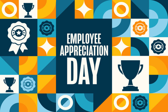 Employee Appreciation Day. Holiday concept. Template for background, banner, card, poster with text inscription. Vector EPS10 illustration.