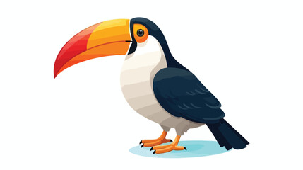 Toucan bird character isolated vector simple cartoon