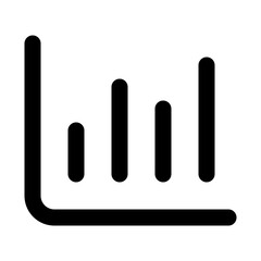 Chart icon in outline style. Simple statistic symbol vector illustration — pixel-perfect icon