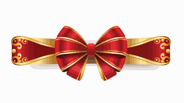 ribbon banner decoration ornament image flat vector