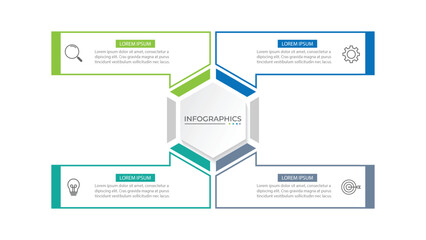 Vector infographic design template with 4 options or steps