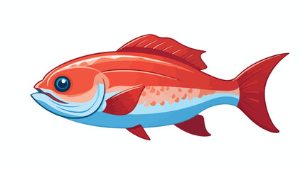 saltwater fish flat design vector illustration.