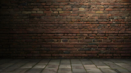 Image of an old brick wall with a dim background