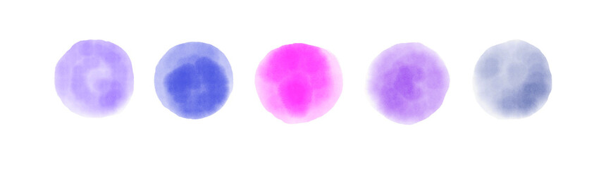 Watercolour Wedding color palette. Watercolor samples. Hand drawn Spots on white background. Round, circle. Isolated on white background . Blobs.Doodle elements. diary and notebook stickers	
