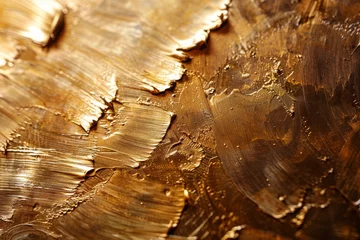 Foto auf Glas A gold toned surface with a lot of texture, giving it a luxurious © itchaznong