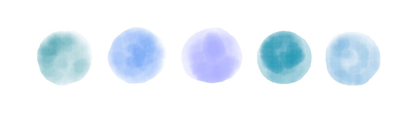 Watercolor Wedding Color Palette - Hand-Drawn Color Spots, Doodle Blobs, and Notebook Stickers