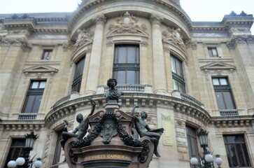 Fototapeta na wymiar Paris, France 03.23.2017: Front view of the Opera National de Paris