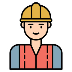 icons about people's jobs in general, the colored icons show a person's profession