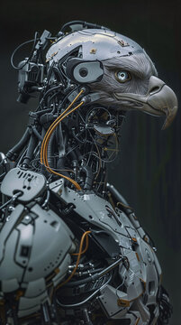 Eagle Warrior Cyborg Cyberpunk Cinematic Concept Art Fantasy character V1 25