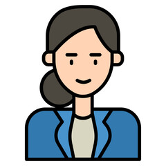 icons about people's jobs in general, the colored icons show a person's profession