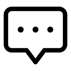 Chat typing icon in outline style. Simple bubble chat vector illustration — pixel-perfect icon.