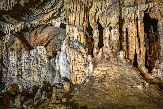 The Altar Hall located in the Womans Cave (aka Pestera Muierii), Gorj county, Romania.