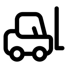 Forklift icon in outline style. Simple warehouse vector illustration — pixel-perfect icon.