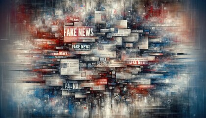 Collage of "Fake News" Newspaper Headlines