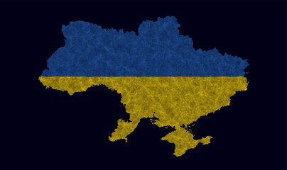 Ukraine Digital Map Dots Particles. Vector Map Background.