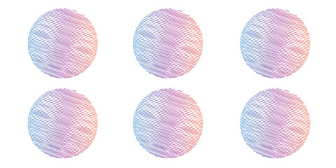 Set of spiral elements vektor ilustrasi.