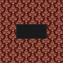 red and gold background, background with ornament, background, vintage pattern, frame pattern, gold pattern, floral pattern, vector pattern,