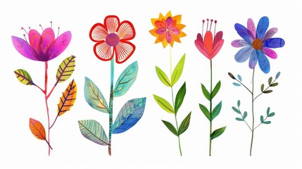 beautiful spring and summer flowers background