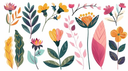 beautiful spring and summer flowers background