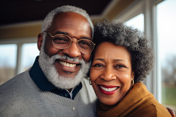 Generative AI image photo of cheerful positive beautiful elderly couple have fun together - obrazy, fototapety, plakaty