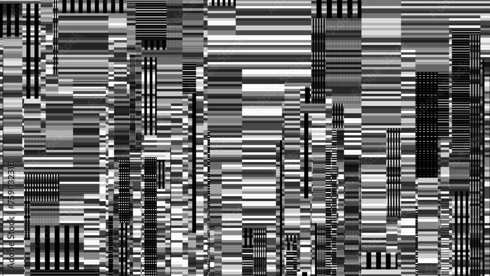 Leinwandbilder glitch overlay texture. glitched lines noise. no signal. retro abstract hud glitch vhs effect design