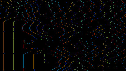 Retro CCTV or VHS Video White Noise Background. Scanlines Vibration Glitch. Video Damage Overlay Texture. Vector Illustration.