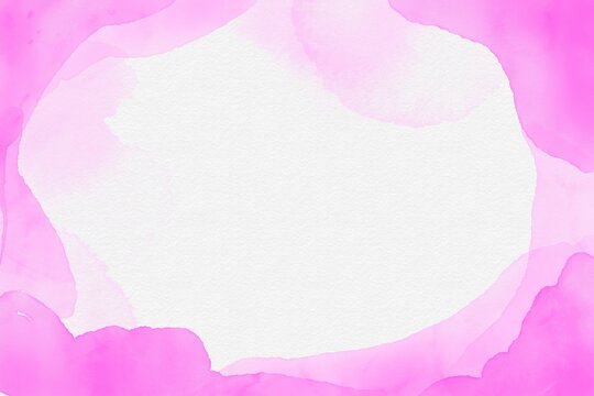 The abstract background illustration. The effect of painting with watercolors on a grainy textured paper. Pastel shades. Multi-colored spots and smudges. Pink, purple, fuchsia. 