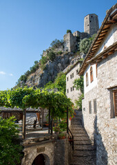 Medieval fortified town Pocitelj in Capljina municipality near Mostar in Herzegovina region, Bosnia...