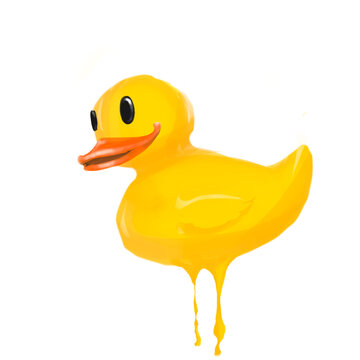 yellow rubber duck weat paint