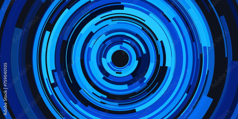 Leinwandbilder Abstract Circular Pattern Vector Background. Round Fast Lines Arcs Backdrop. Moving Circles. Vector Illustration. Radial Speed Lines.