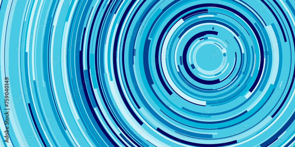 Leinwandbilder Abstract Circular Pattern Vector Background. Round Fast Lines Arcs Backdrop. Moving Circles. Vector Illustration. Radial Speed Lines.