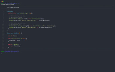 Generics Example Code with Java Programming Language. Hello World Example Code. Learn to Code Concept. Vector Illustration. Java Online Education.