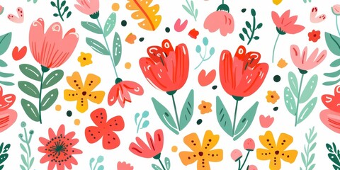 beautiful spring and summer flowers background