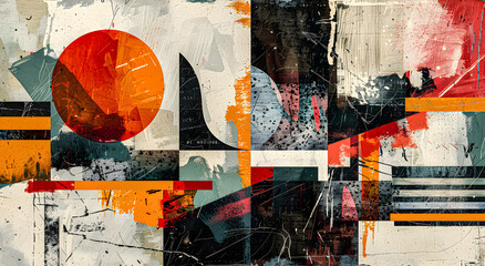 Image Illustration Retro Fashionable Paper Collage