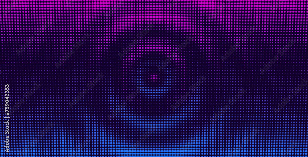 Poster 3D Wavy Digital Particles Ripple Background. Digital Ripple Effect. Particles Vector Illustration. 3D Grid Surface.