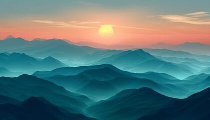Designed with wallpaper and backgrounds in mind, this image showcases a picturesque mountain range...