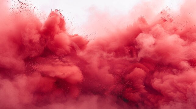 a red cloud of smoke