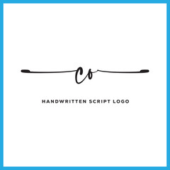 CO initials Handwriting signature logo. CO Hand drawn Calligraphy lettering Vector. CO letter real estate, beauty, photography letter logo design.