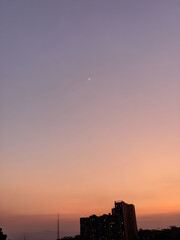 Harris hotel in Bandung, decorated with the moon and sunset