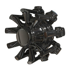 Metal abstract object,3d render © neurostructure