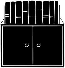 library illustration university silhouette bookshelf logo study icon book outline school knowledge education stack literature page paper wisdom old shape science pile desk for vector graphic